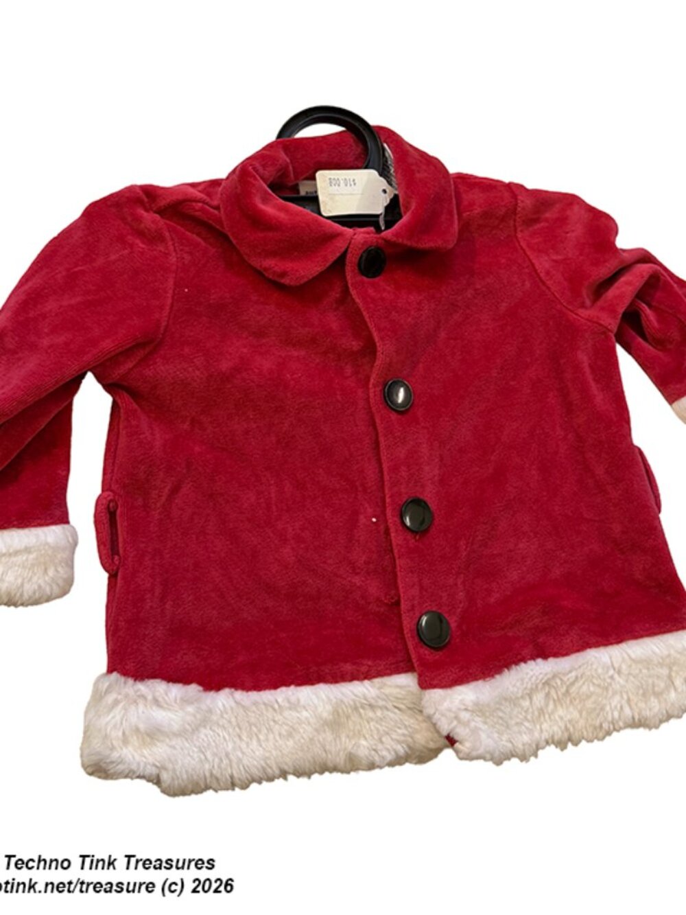Authentic Baby red Santa-style jacket, size 9–12 months